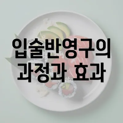 입술반영구의 과정과 효과