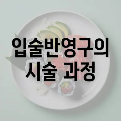 입술반영구의 시술 과정