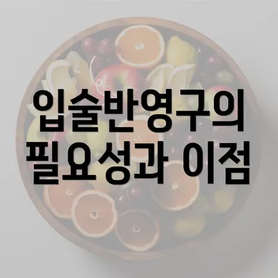 입술반영구의 필요성과 이점