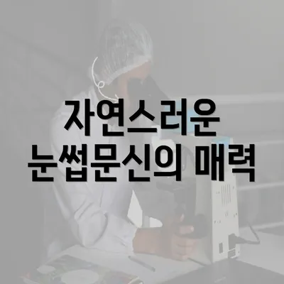 자연스러운 눈썹문신의 매력