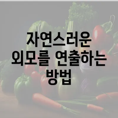 자연스러운 외모를 연출하는 방법