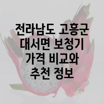 전라남도 고흥군 대서면 보청기 가격 비교와 추천 정보