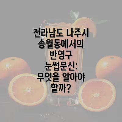 전라남도 나주시 송월동에서의 반영구 눈썹문신: 무엇을 알아야 할까?