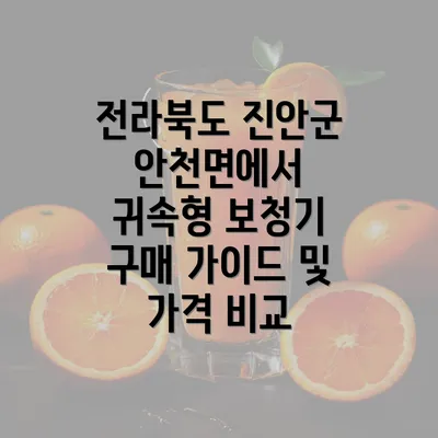 전라북도 진안군 안천면에서 귀속형 보청기 구매 가이드 및 가격 비교