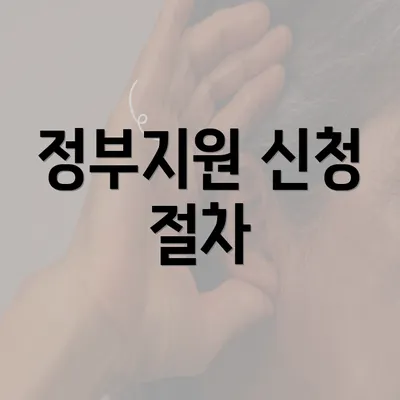 정부지원 신청 절차