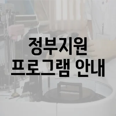 정부지원 프로그램 안내