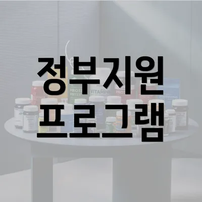 정부지원 프로그램