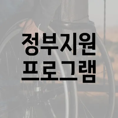 정부지원 프로그램