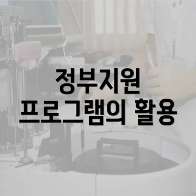 정부지원 프로그램의 활용