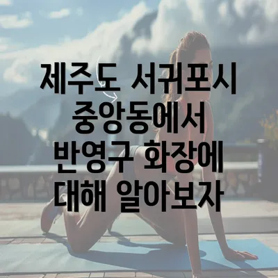 제주도 서귀포시 중앙동에서 반영구 화장에 대해 알아보자