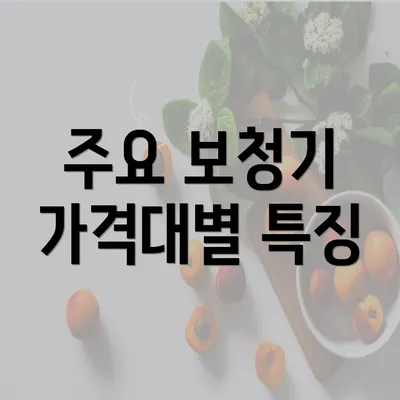 주요 보청기 가격대별 특징