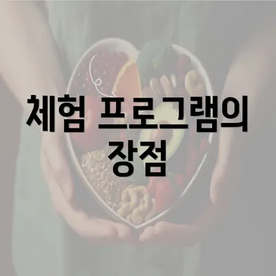 체험 프로그램의 장점