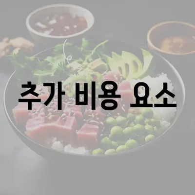 추가 비용 요소