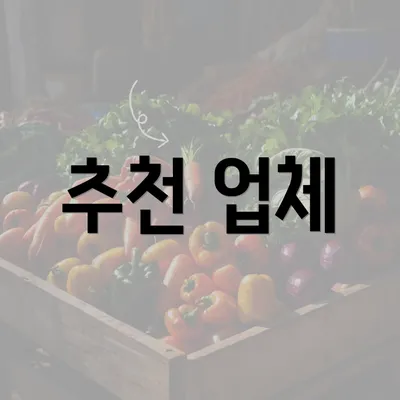 추천 업체