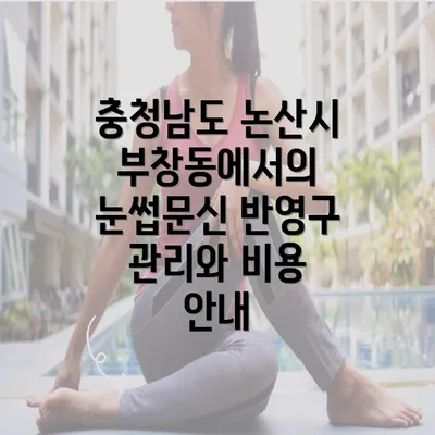 충청남도 논산시 부창동에서의 눈썹문신 반영구 관리와 비용 안내