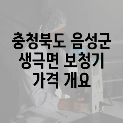 충청북도 음성군 생극면 보청기 가격 개요