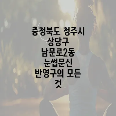 충청북도 청주시 상당구 남문로2동 눈썹문신 개념과 중요성