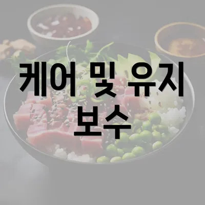 케어 및 유지 보수