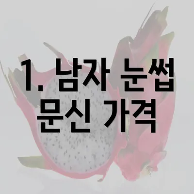 1. 남자 눈썹 문신 가격