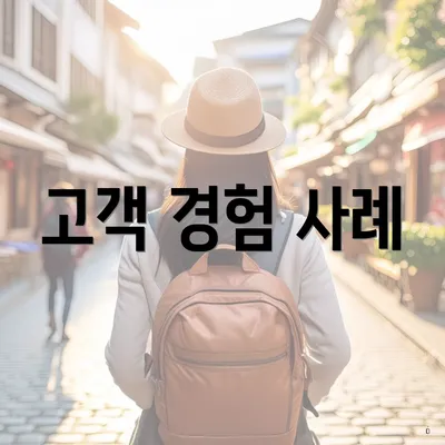 고객 경험 사례