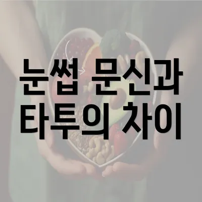 눈썹 문신과 타투의 차이