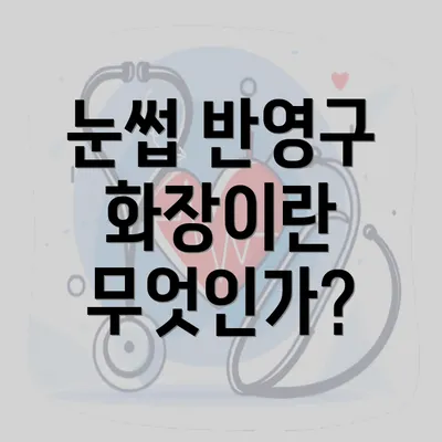 눈썹 반영구 화장이란 무엇인가?