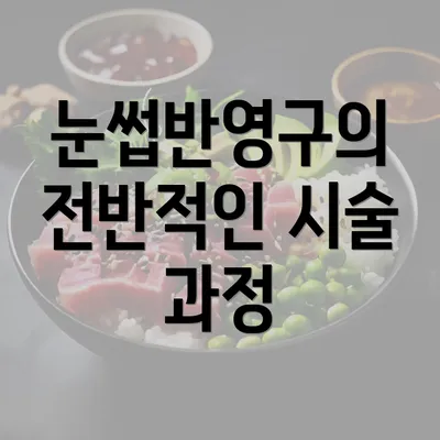 눈썹반영구의 전반적인 시술 과정