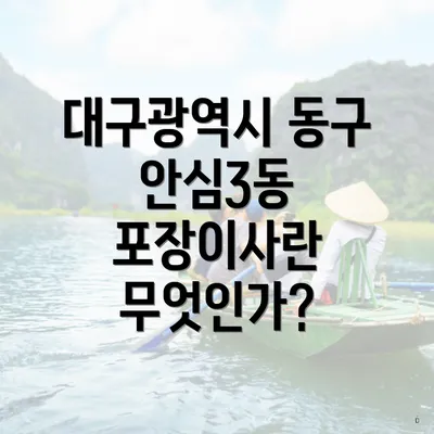 대구광역시 동구 안심3동 포장이사란 무엇인가?