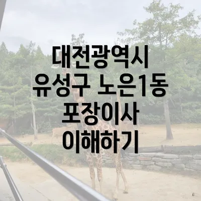 대전광역시 유성구 노은1동 포장이사 이해하기