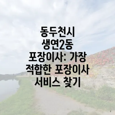 동두천시 생연2동 포장이사: 가장 적합한 포장이사 서비스 찾기