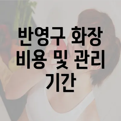 반영구 화장 비용 및 관리 기간