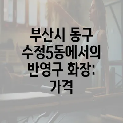 부산시 동구 수정5동에서의 반영구 화장: 가격