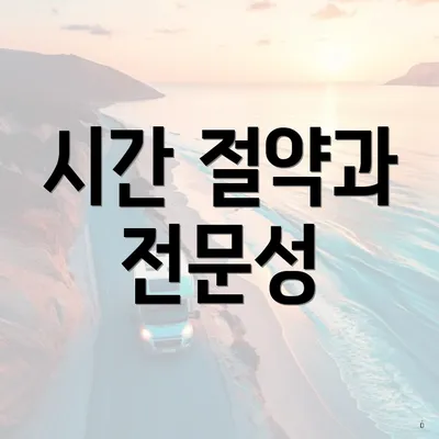 시간 절약과 전문성