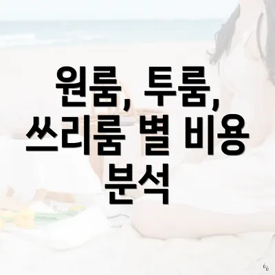 원룸, 투룸, 쓰리룸 별 비용 분석