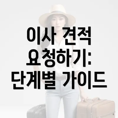 이사 견적 요청하기: 단계별 가이드