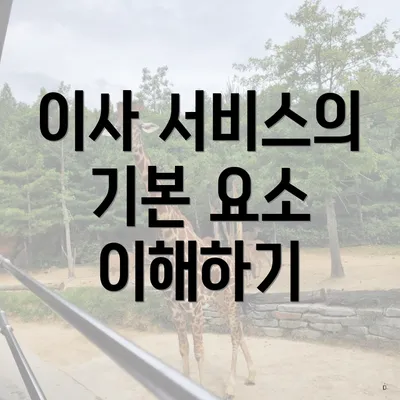 이사 서비스의 기본 요소 이해하기