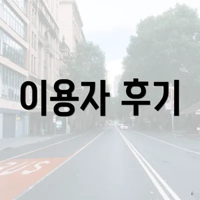 이용자 후기