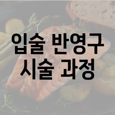 입술 반영구 시술 과정