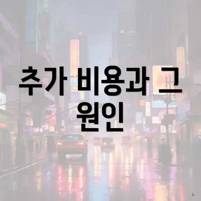 추가 비용과 그 원인