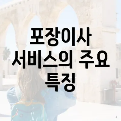 포장이사 서비스의 주요 특징