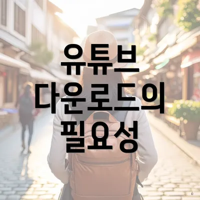 유튜브 다운로드의 필요성