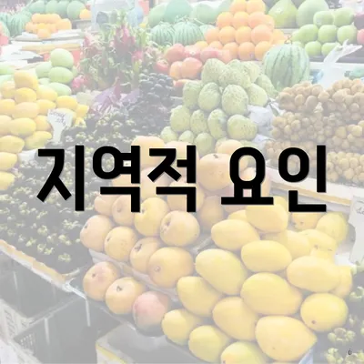 지역적 요인