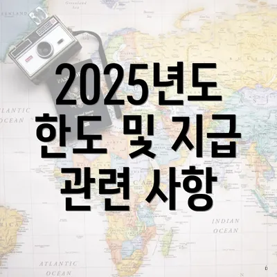 2025년도 한도 및 지급 관련 사항