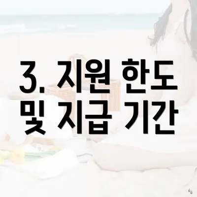 3. 지원 한도 및 지급 기간