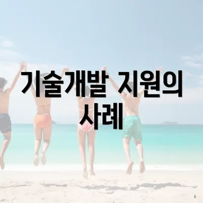 기술개발 지원의 사례