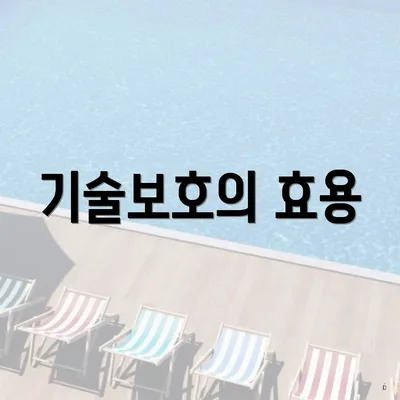 기술보호의 효용