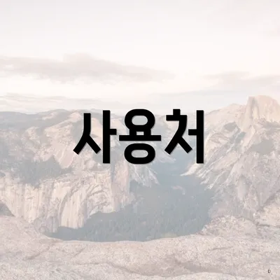 사용처