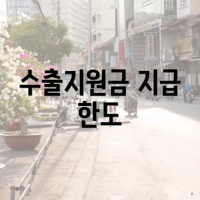 수출지원금 지급 한도