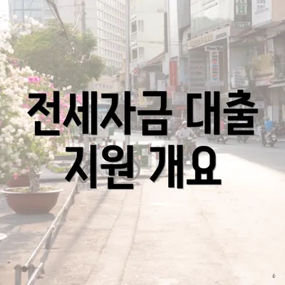 전세자금 대출 지원 개요
