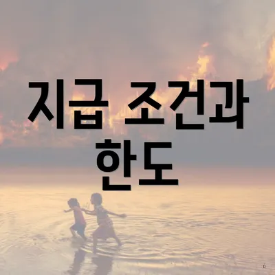 지급 조건과 한도